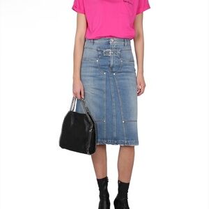Stella McCartney Blue Vintage Denim Midi Skirt